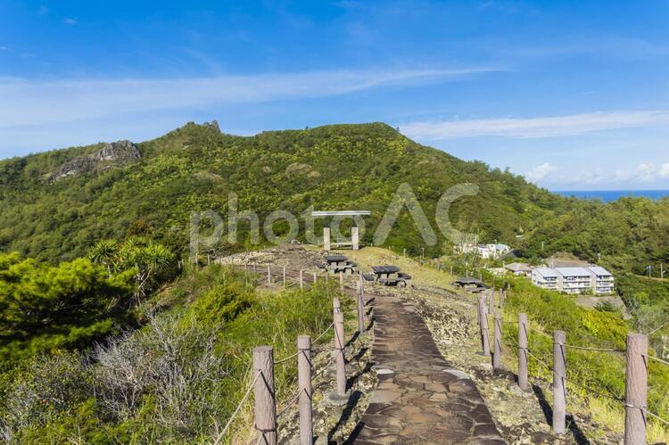 小笠原父島大神山神社パノラマ展望台 小笠原,小笠原諸島,父島の写真素材