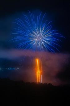 北海道ひらふ祭りの花火大会#2 北海道ひらふ祭りの花火大会#2 北海道,ひらふ祭り,花火大会の写真素材