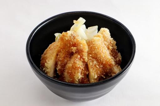 醤油カツ丼 丼,ごはん,どんぶり鉢の写真素材