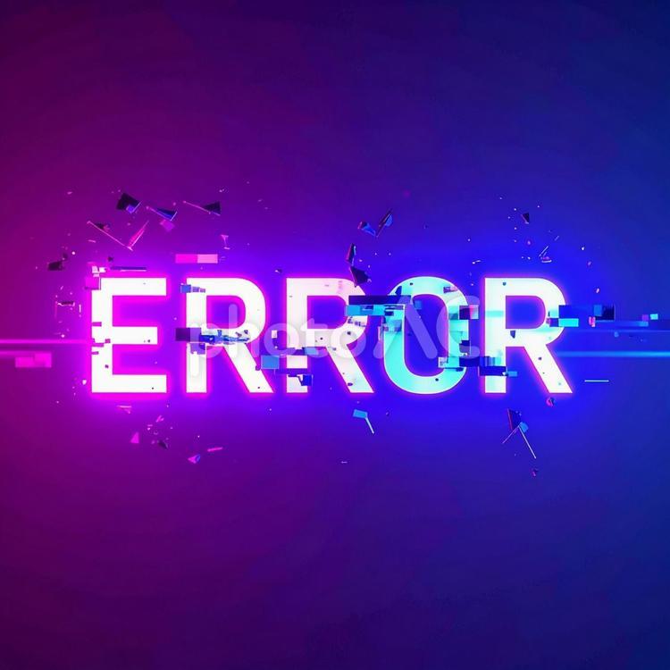 バグったエラーメッセージ neon,メッセージ,パープルの写真素材