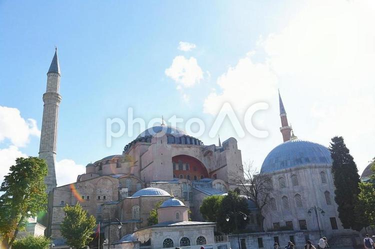 アヤソフィア　トルコ旅行 アヤソフィア,トルコ旅行,大聖堂の写真素材