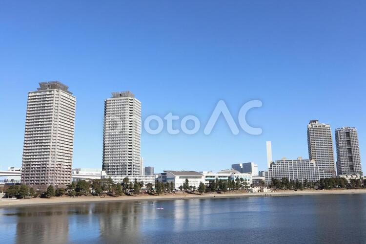 お台場　街並み 港区,景色,レインボーブリッジの写真素材
