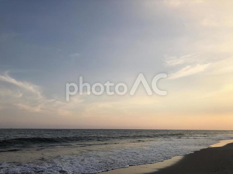 海の夕暮れ 海,自然,空の写真素材