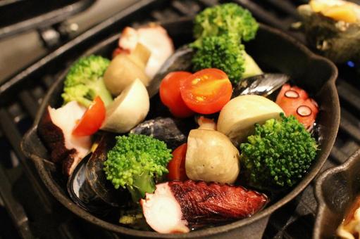 海鮮アヒージョ アヒージョ,世界のグルメ,食べ物の写真素材