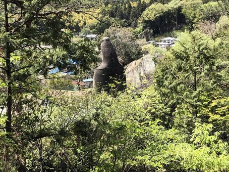 Photo, mountain, native, stone statue, 