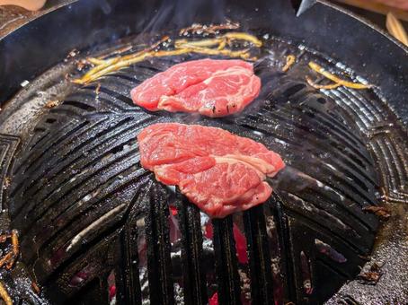 ジンギスカン ジンギスカン ジンギスカン,焼肉,ラム肉の写真素材