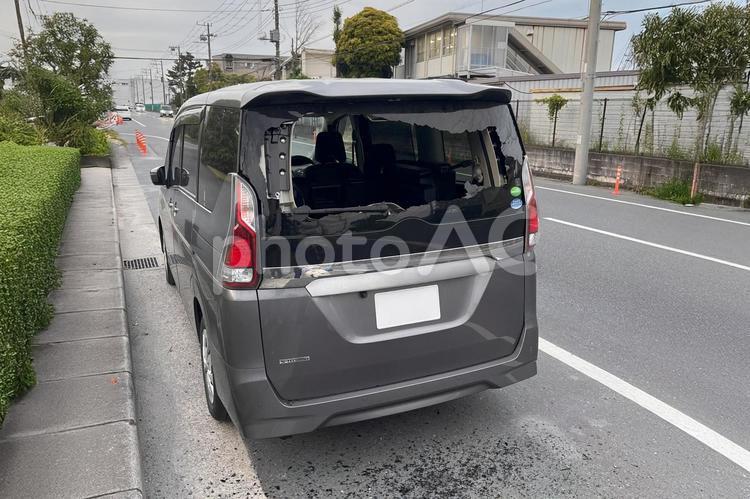 車上荒らし 車上荒らし,車,ガラス破損の写真素材