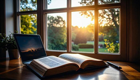勉強のイメージ 英語辞書とパソコンとペン 勉強のイメージ 英語辞書とパソコンとペンの写真
