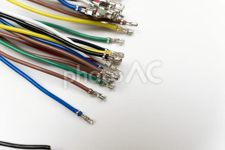 【工業】電線加工・ケーブル加工イメージ【電線】 電線,電線加工,ケーブルハーネスの写真素材