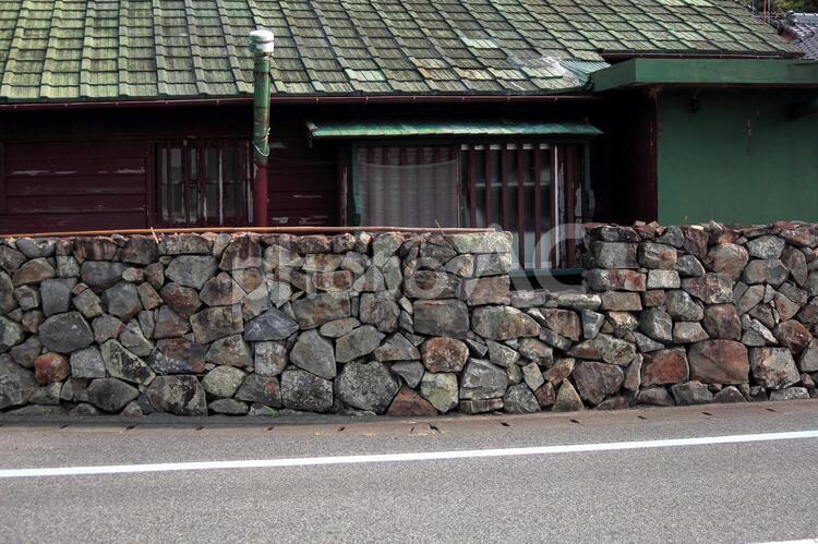 石垣の里 坂道,外泊,宇和海の写真素材
