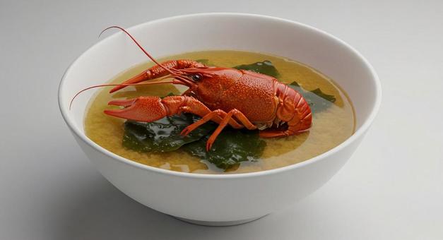 ザリガニの味噌汁 ザリガニの味噌汁の写真