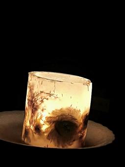 フラワーキャンドルB フラワーキャンドル,ロウソク,灯の写真素材