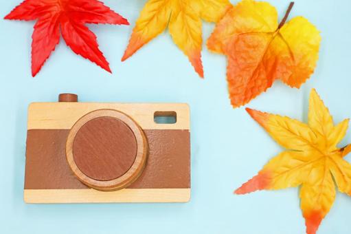 秋の行楽　写真と紅葉 カメラ,写真,撮影の写真素材