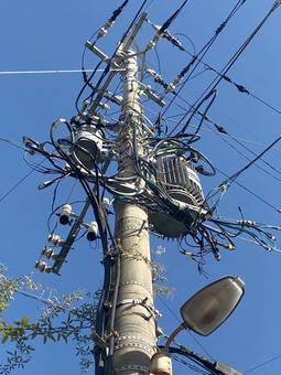電柱電線7106 電柱電線7106 電柱,電線,電力の写真素材