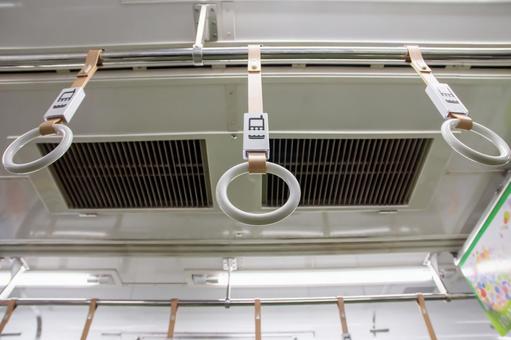 電車のつり革 つり革,電車,吊り革の写真素材