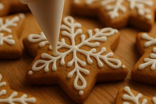 雪結晶クッキーの写真