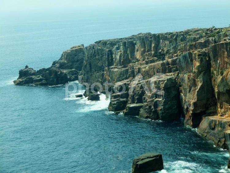 和歌山県・三段壁 三段壁,白浜,春の写真素材