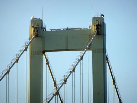 白鳥大橋 吊り橋,白鳥大橋,室蘭港の写真素材