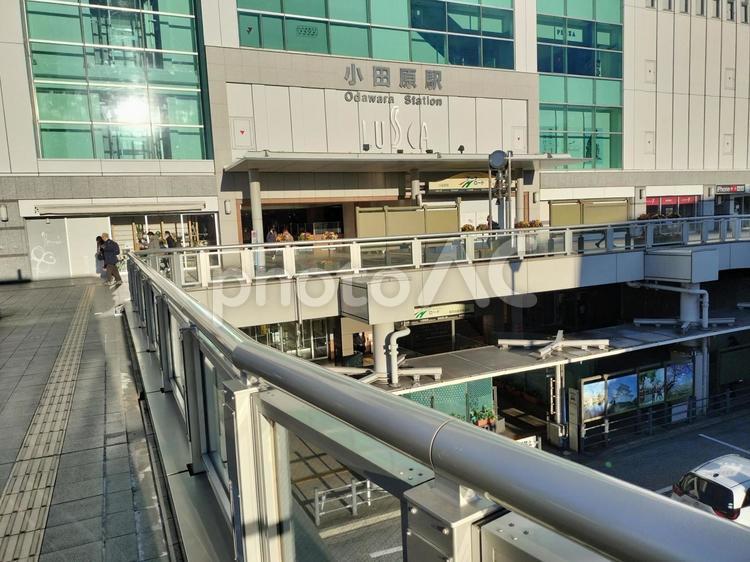 小田原駅東口　正面下側(朝) 小田原駅,駅前,正面の写真素材