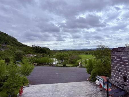 虎山長城の広い敷地 虎山長城,丹東,中国の写真素材