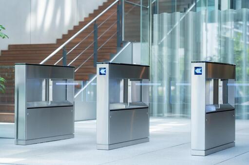 オフィスのセキュリティーゲート セキュリティ,セキュリティーゲート,オフィスの写真素材