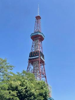 青空のさっぽろテレビ塔 青空のさっぽろテレビ塔 さっぽろテレビ塔,タワー,北海道の写真素材