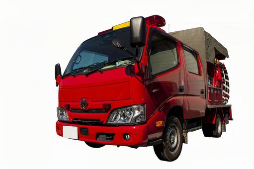 消防車12（背景白） 消防車,消防団,消火の写真素材