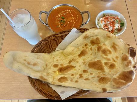 インド料理 インド料理,ナン,カレーの写真素材