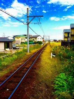 四日市あすなろう鉄道の西日野駅 四日市あすなろう鉄道,西日野駅,ナローゲージの写真素材