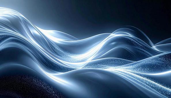 白銀に輝く流れる光のライン 白銀に輝く流れる光のラインの写真