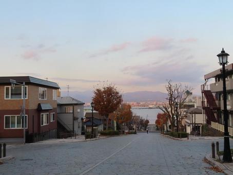 凾館　八幡坂 １１月,秋,函館の写真素材