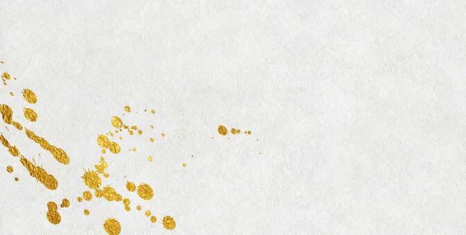 白和紙に金の模様が描かれた高級感ある背景 和紙,背景,白の写真素材