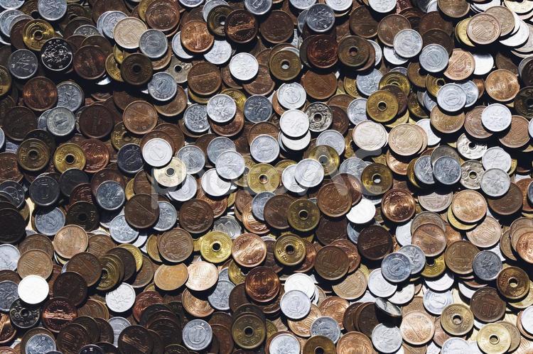 日本の硬貨 硬貨,日本円,お金の写真素材