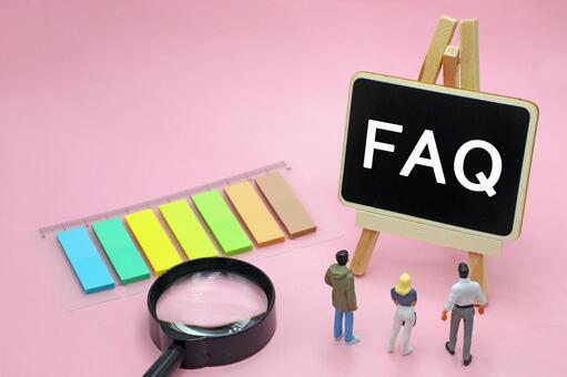 FAQと書かれた文字素材 faq,よくある質問,q＆aの写真素材