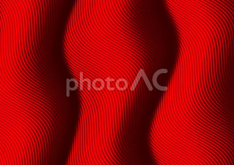 赤色の波線の有る背景画像 赤,レッド,うねりの写真素材