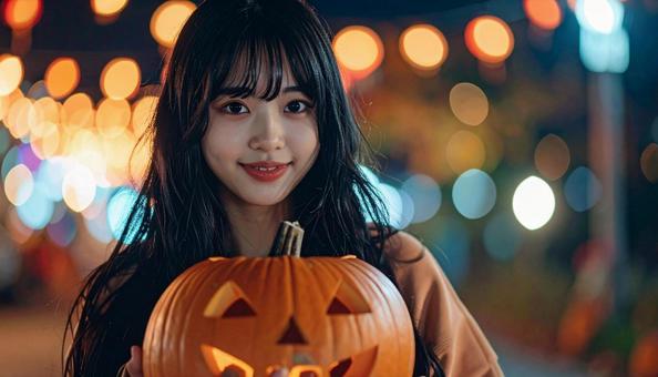 ハロウィンの夜の写真