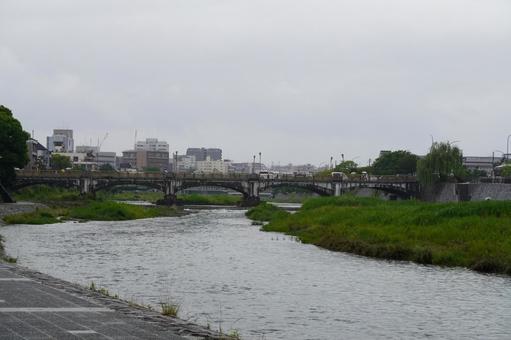 京都 鴨川の風景 京都 鴨川の風景の写真