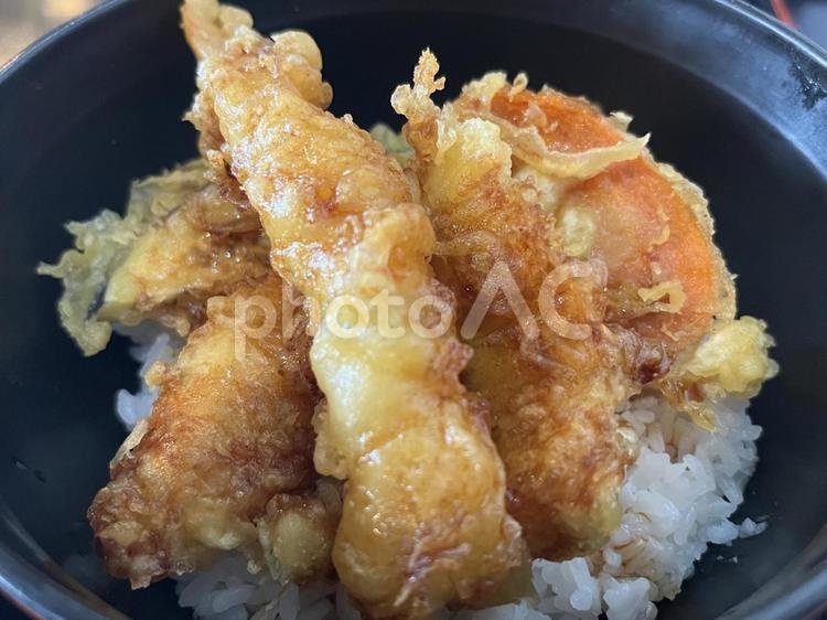 天丼を撮影 てんどん,丼,丼ものの写真素材