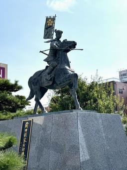 前田利家 銅像 前田利家 銅像 前田利家,前田犬千代,荒子城跡の写真素材