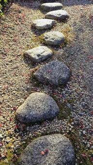 庭園への道 庭,石,石畳の写真素材