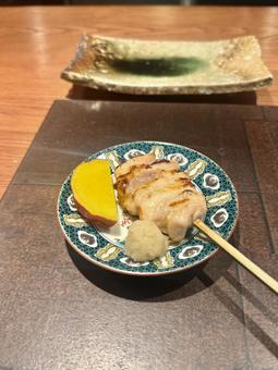 桃の西京焼き もも,西京焼き,さつまいもの写真素材