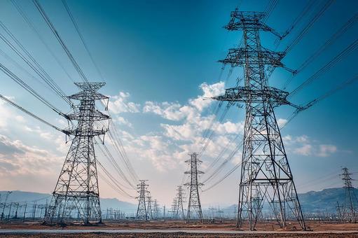 ビジネスイメージの送電網 ビジネスイメージの送電網の写真