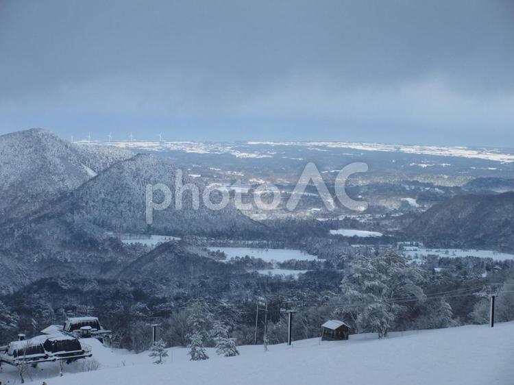 鳥取県-大山ホワイトリゾートスキー場 大山,ホワイトリゾート,スキー場の写真素材