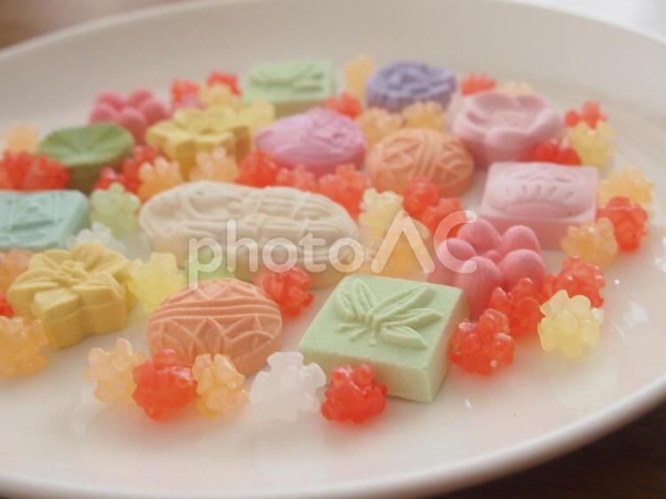 和菓子　和三盆糖 和,和風,和菓子の写真素材