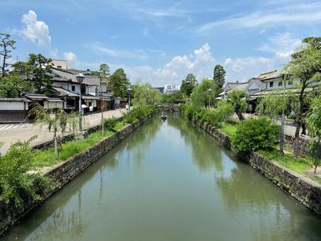 晴れの日の岡山・倉敷美観地区の景色 倉敷美観地区,倉敷,岡山の写真素材