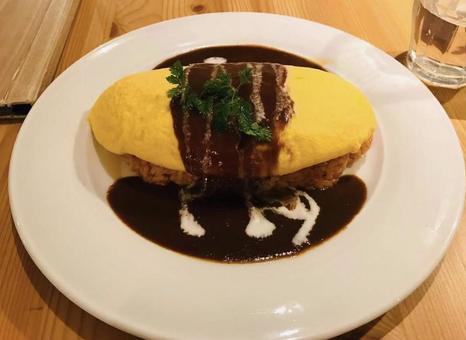 レストランのオムライス レストランのオムライスの写真
