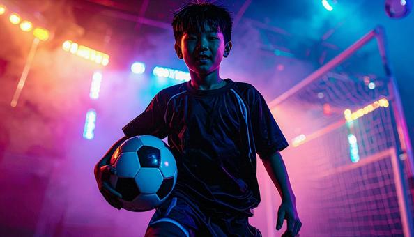 サッカー少年 サッカー少年の写真