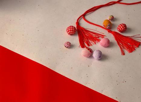 紅白に宿る、新春のひそやかな息吹 正月,背景,正月飾りの写真素材