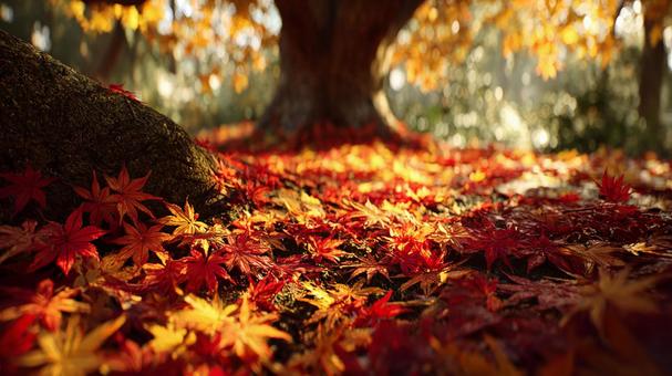 ドラマチックな秋の絶景の写真