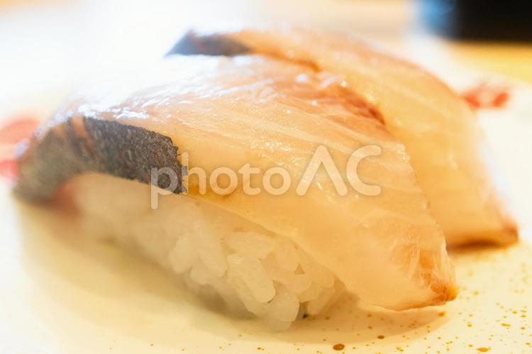 シマアジのにぎり寿司 シマアジ,にぎり寿司,寿司の写真素材